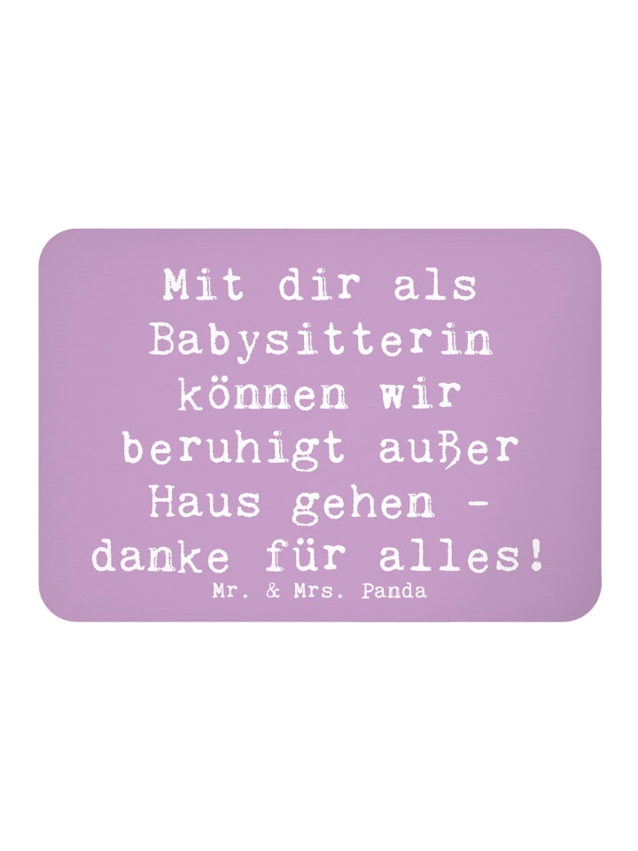Magnet Spruch Babysitter Dank mit Spruch in Lavendeltraum
