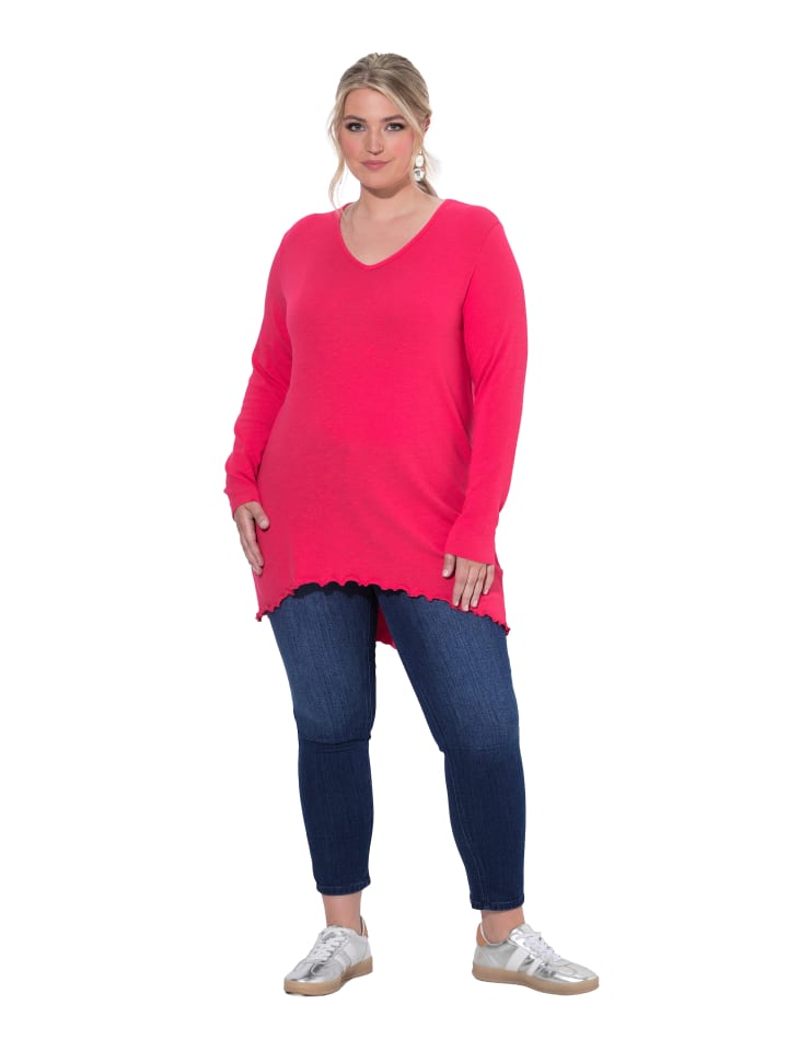 Pullover in azaleenrot