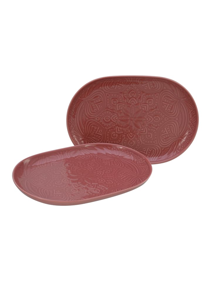 Platten Set in Rot in Rot