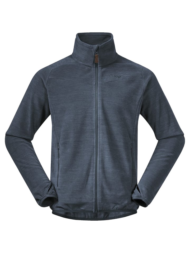 M HAREID FLEECE JACKET NOHOOD in Blau