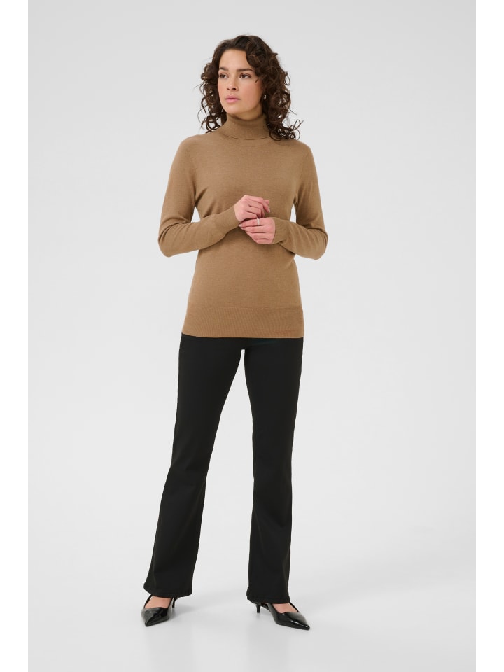 Rollkragen Astrid Slim fit in Toasted Coconut Melange