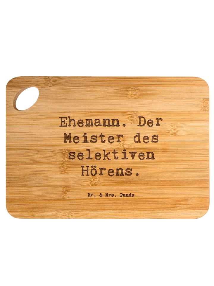 Schneidebrett Spruch Ehemann Meister mit Spruch in Braun