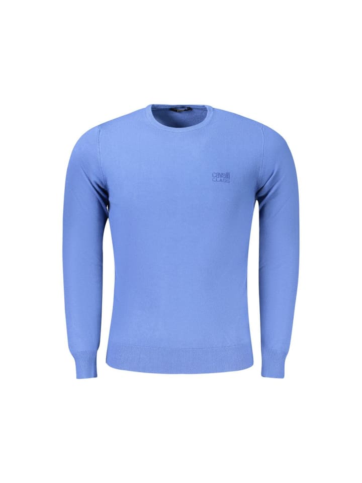 Blau Viskose Herren Pullover