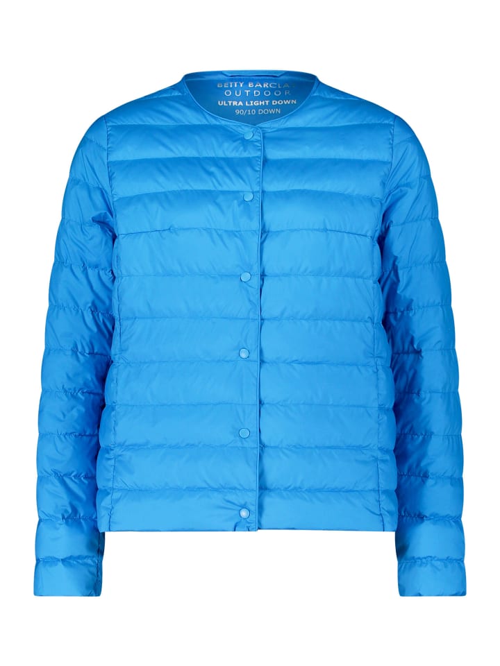 Daunen-Steppjacke mit Rundhalsausschnitt in Campanula