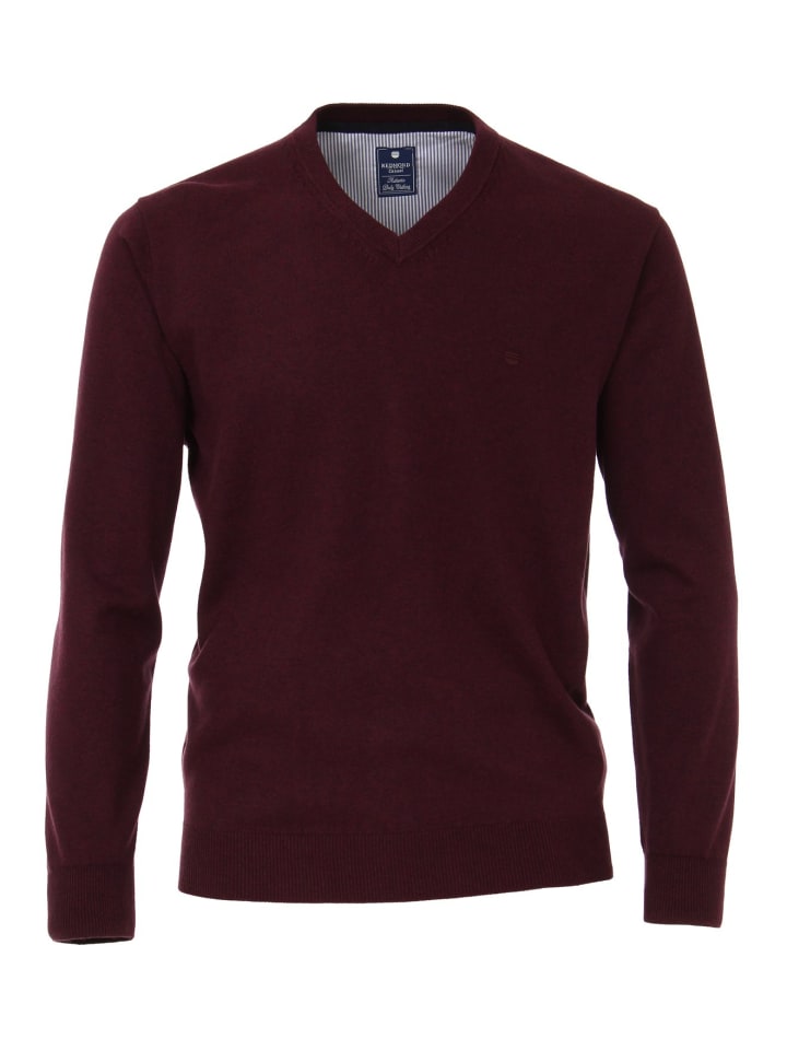 V-Ausschnitt Pullover in rot
