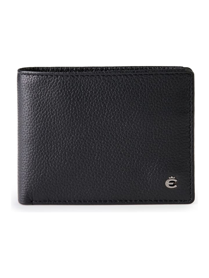 Houston Geldbörse RFID Schutz Leder 10.5 cm schwarz