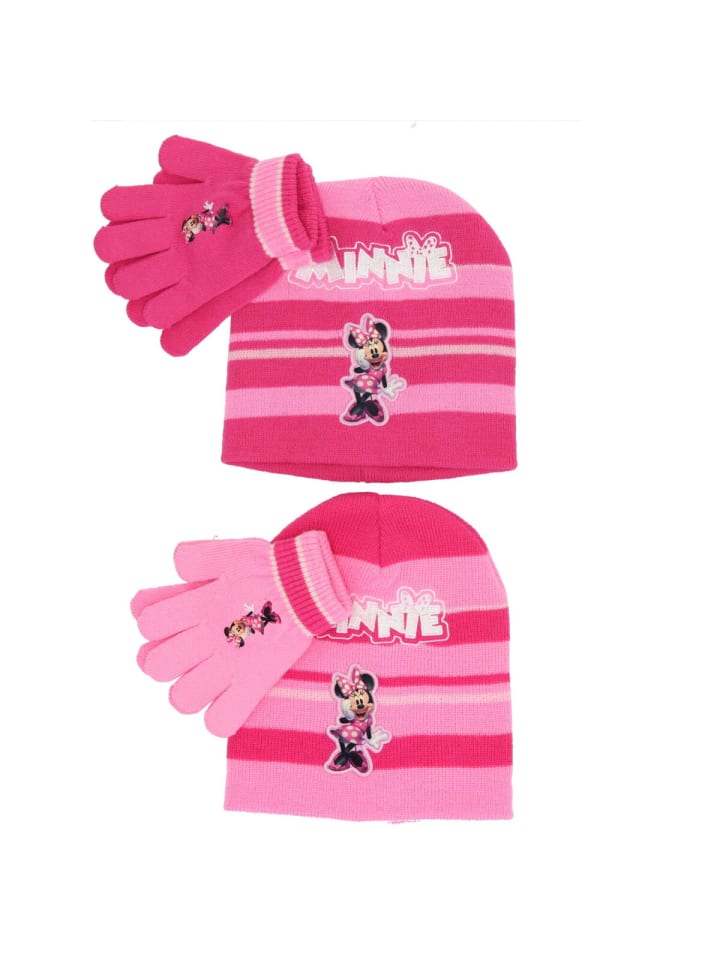 Minnie Maus Mütze & Handschuh-Set – Niedlicher Schutz für kalte Tage in Rosa