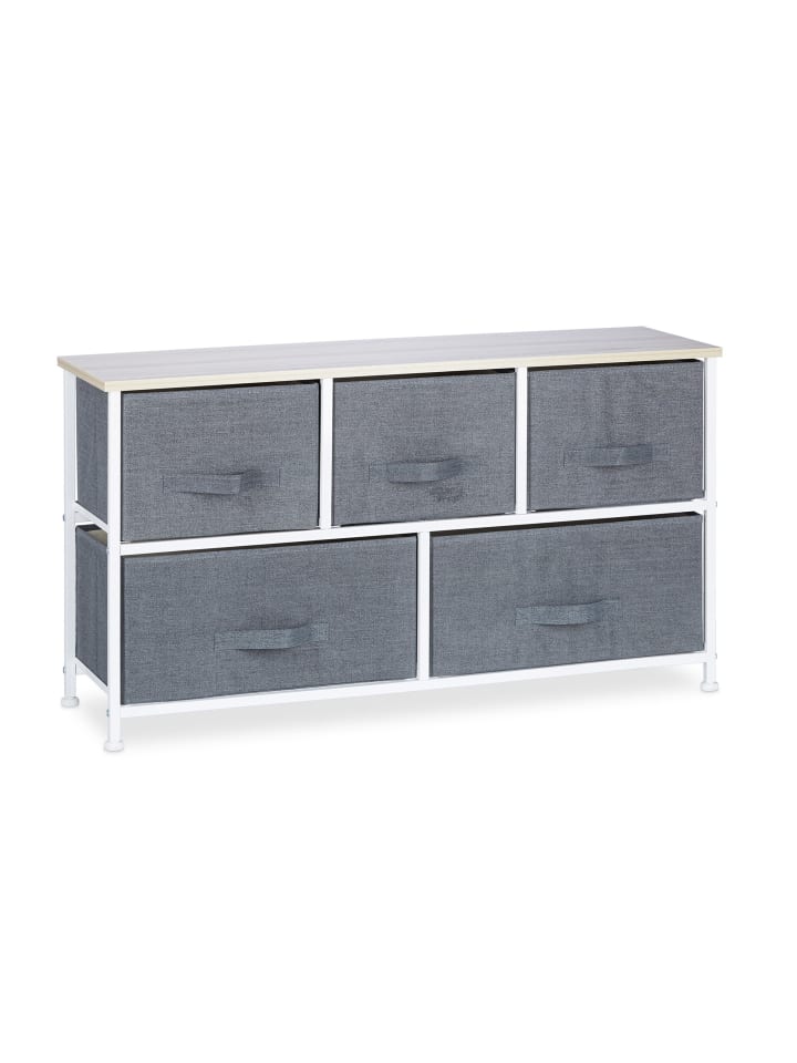 Regalsystem in Grau - (B)100 x (H)54,5 x (T)30 cm