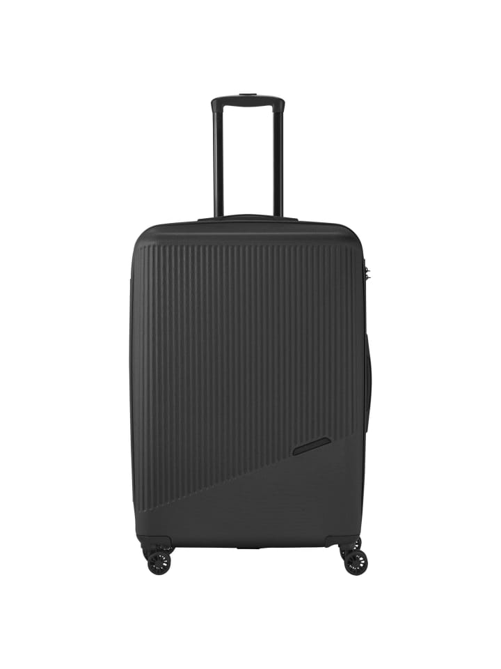 Bali - 4-Rollen-Trolley L 77 cm (weiß/cognac) in schwarz