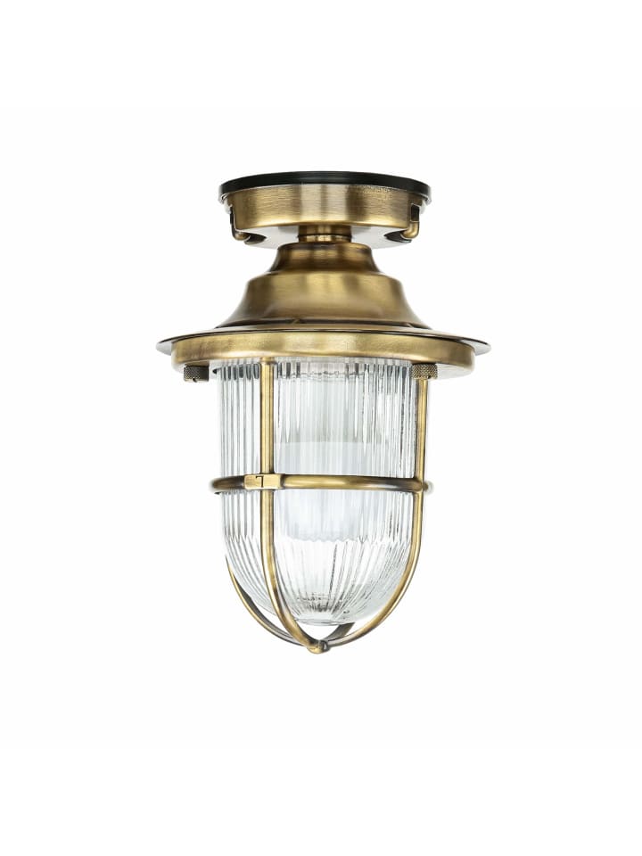 Außen Deckenlampe Ø 16 x (H)23 cm in Messing Antik