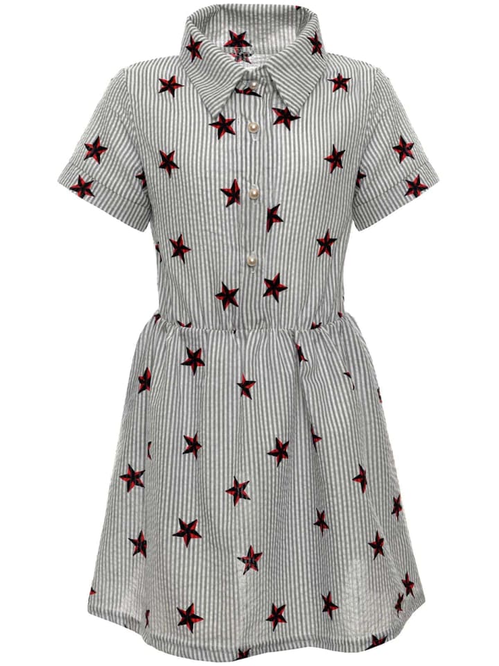 Blusen Kleid in Grau
