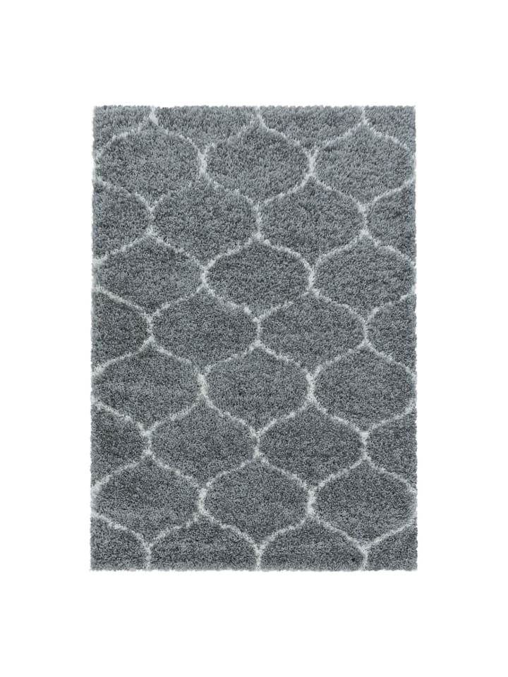 Hochflor Teppich Serena in Grau