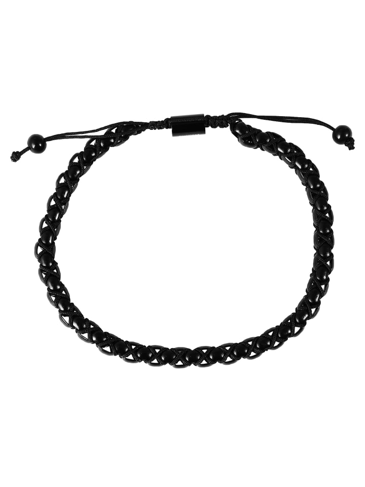 Herren Armband aus Edelstahl 19 cm in schwarz