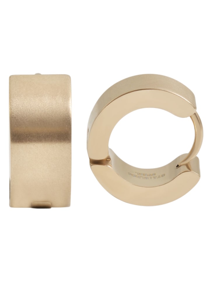 Unisex Ohrringe – Klappcreole aus Edelstahl in gold