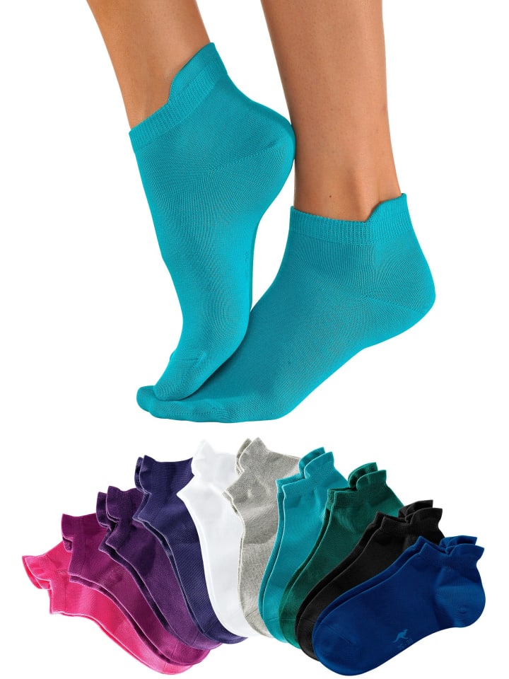 Sneakersocken in schwarz-pink-pflaume-weiß-grau-türkis-blau
