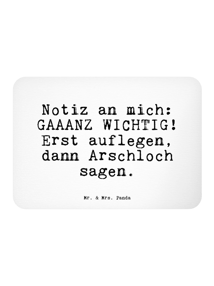 Magnet Notiz an mich: GAAANZ... mit Spruch in Weiß