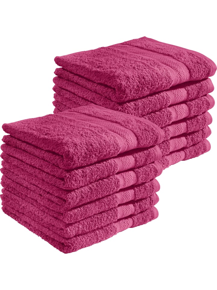 Frottier Handtuch 12er-Pack Chicago in fuchsia