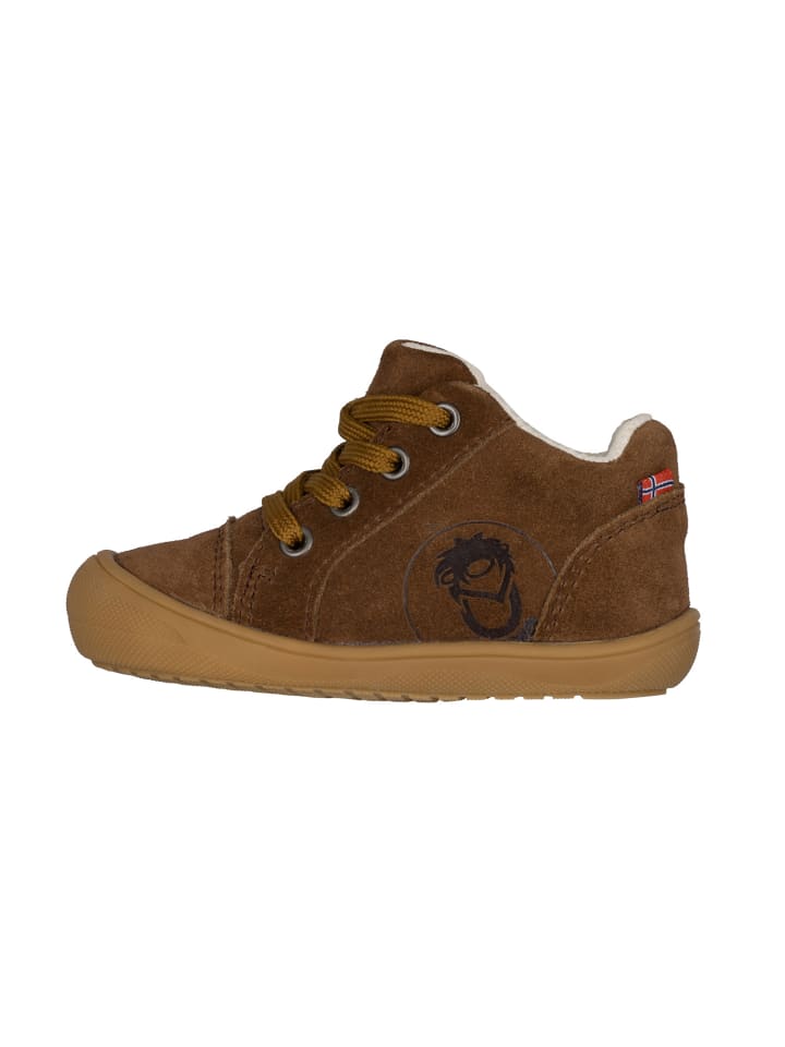 Leder-Lauflernschuhe Noresund in teak brown