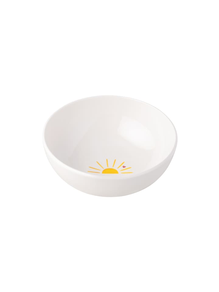 Müslischale Hello Sunshine With Love in Weiß-Gelb ø 16,9 cm