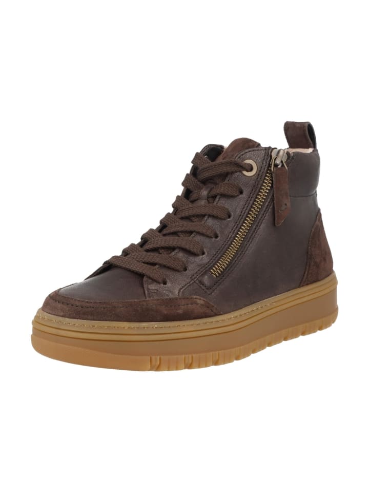Schnürstiefeletten in Braun