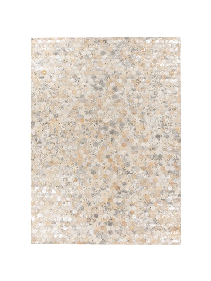 Wohnzimmer Teppich – Kurzflorteppich Lavin 1025 in silber - rechteckig