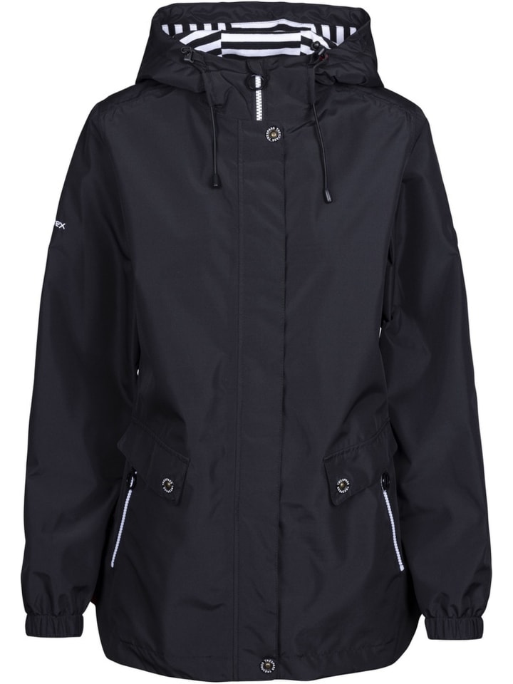 Regenjacke "Flourish" in Schwarz