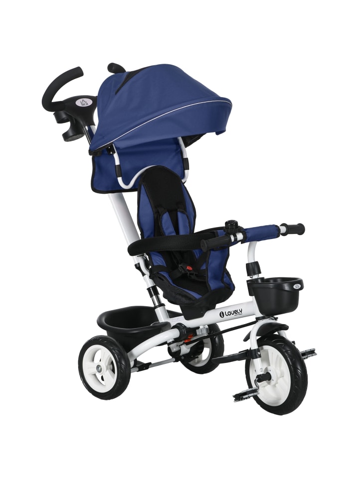 6-in-1 Dreirad in Blau 112L x 50B x 104H cm
