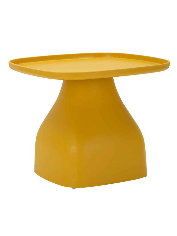 Gelber Kunststofftisch 48x48x38 cm