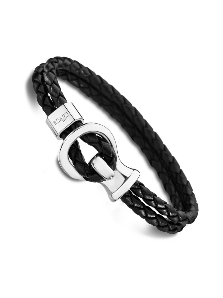 Herren Armband Edelstahl ca. 21cm Kordelkette Lotus Style Basic Men