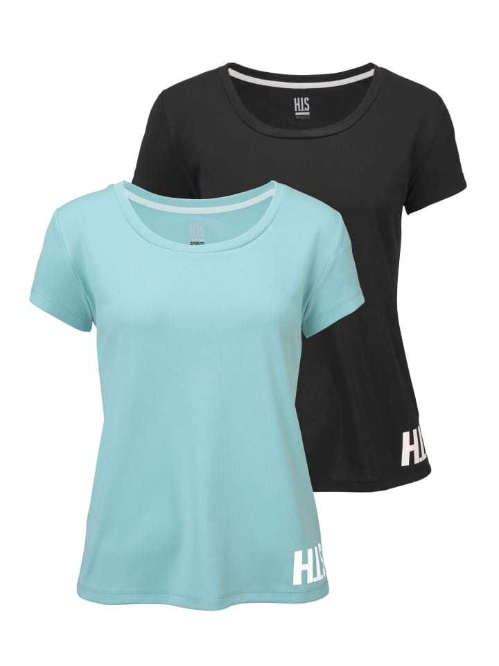 Funktionsshirt in Schwarz/Mint