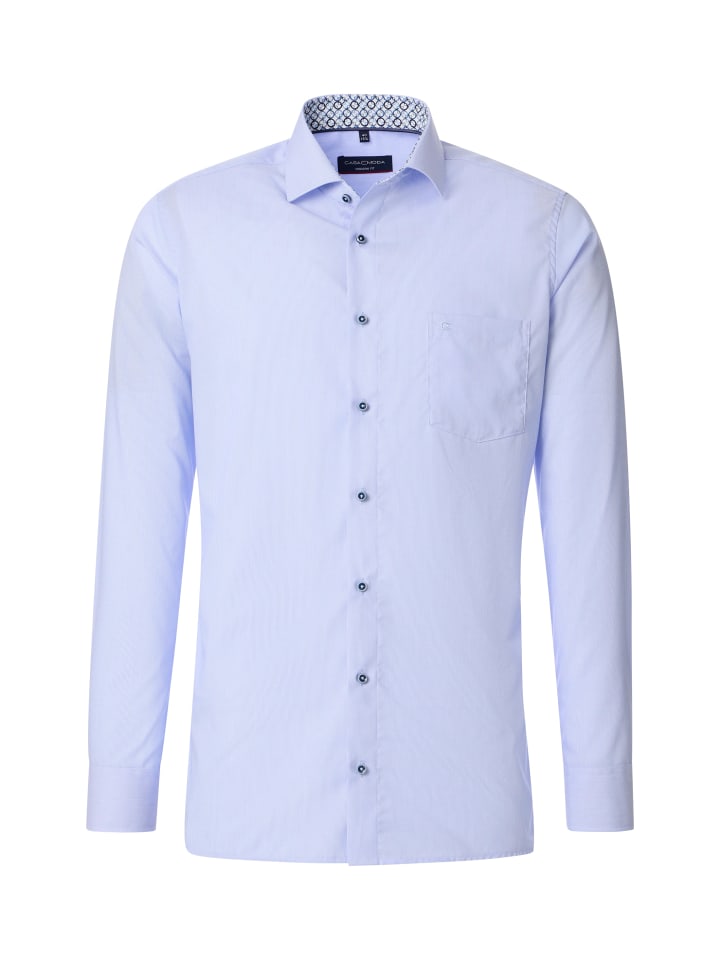 Comfort Fit Businesshemd in Blau