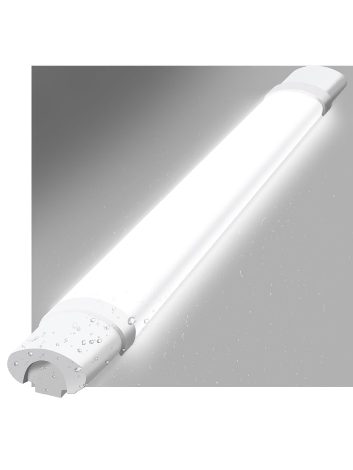 Deckenleuchte LED in weiß IP65 24W Kellerlampe 5000K Kaltweiß L 90CM