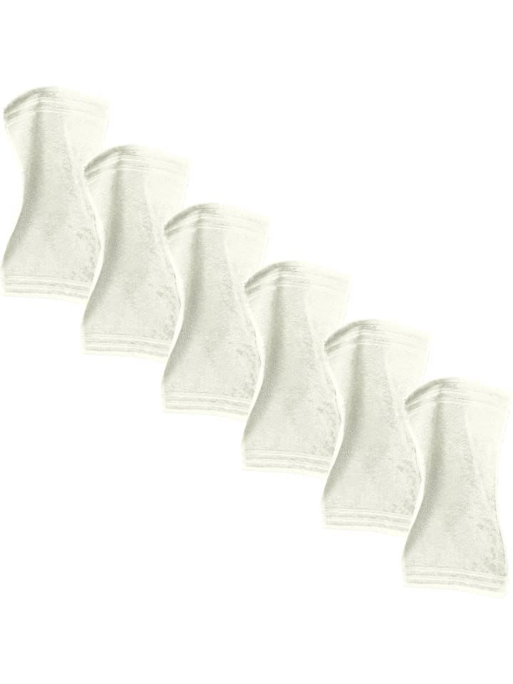 Frottier Gästetuch 6er-Pack Heidelberg in creme