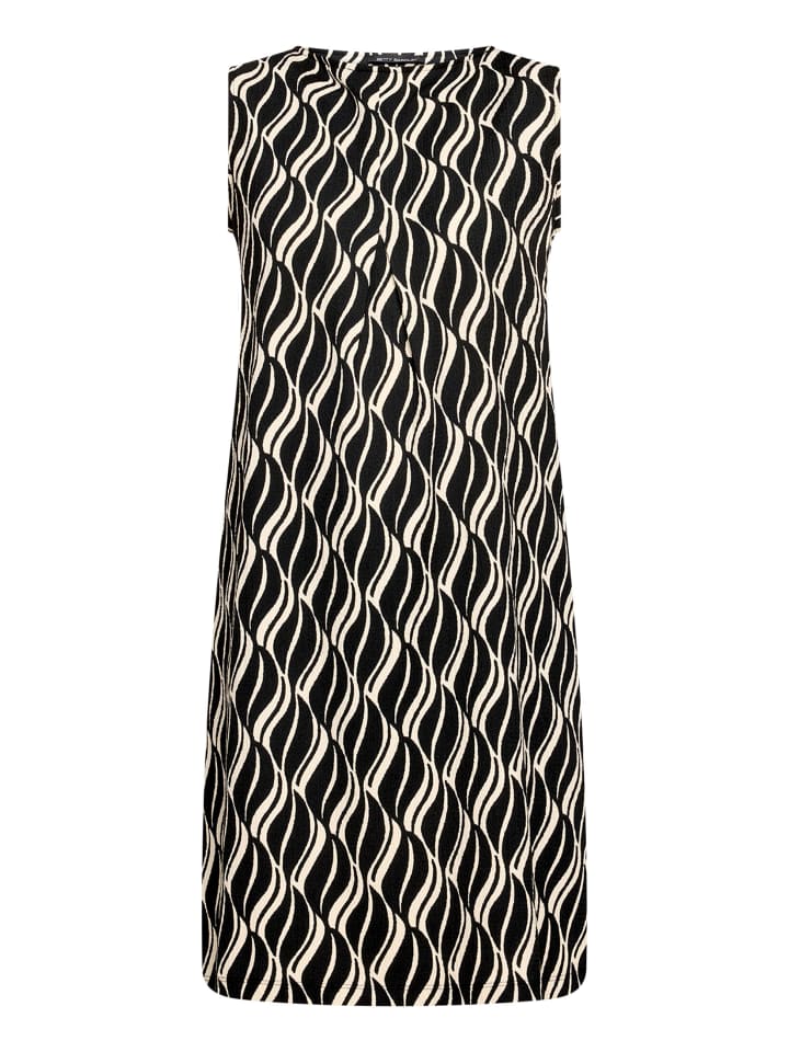 Freizeitkleid ohne Arm in Schwarz/Beige