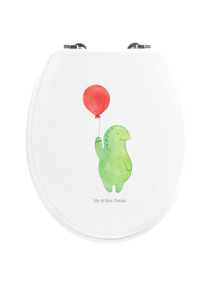 Klodeckel Schildkröte Luftballon ohne Spruch in Weiß