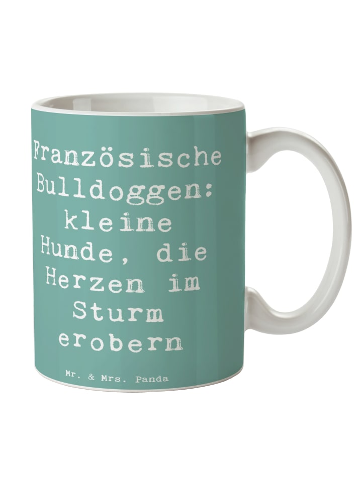 Becher Spruch Französische Bulldogge mit Spruch in Meeresbrise
