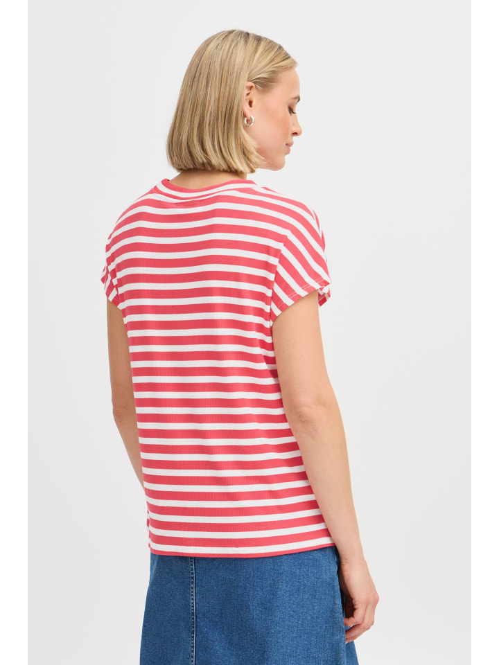 Kurzarm-Bluse FRCANO Relaxed fit in Teaberry mix