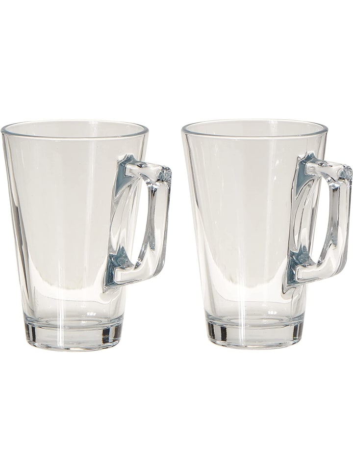 2er-Set Tee-/Kaffeetasse "Vela" 250ml in Transparent