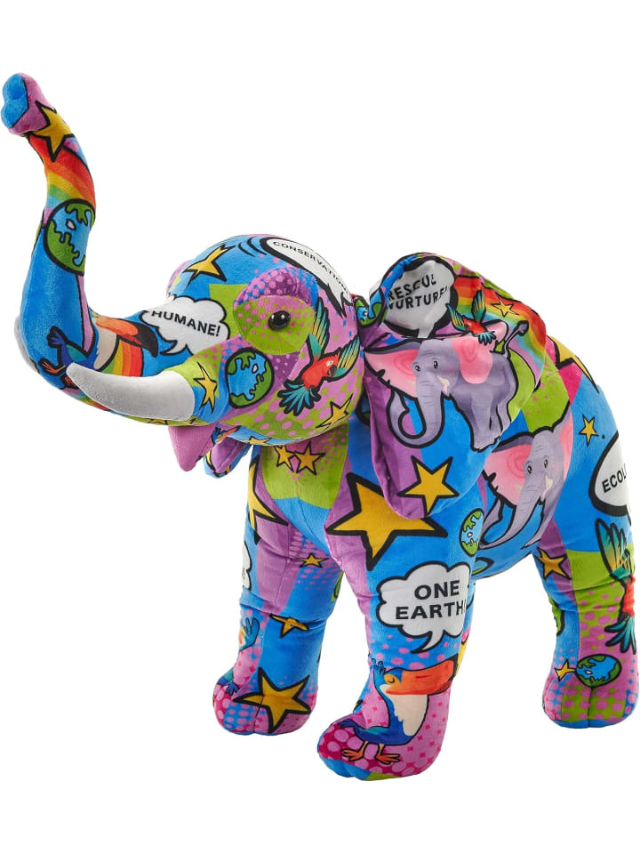 Jumbo Plüschtier Elefant 80cm in mehrfarbig