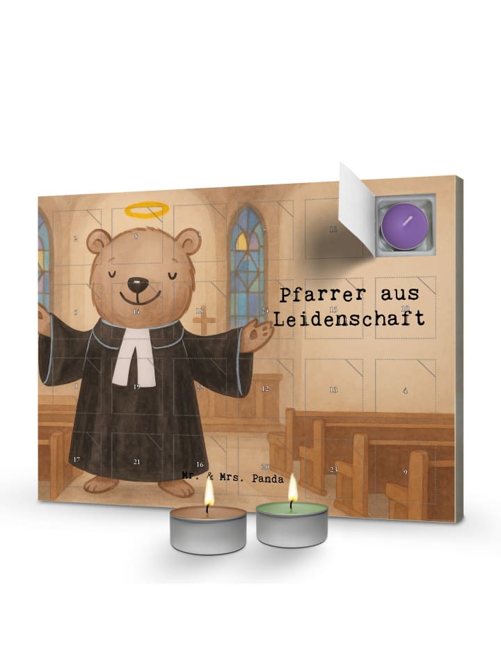 Adventskalender Pfarrer Leidenschaft Design mit... in Weiß