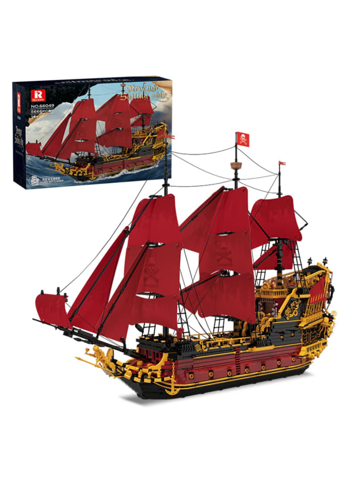 Reobrix 66049 Piratenschiff Klemmbaustein Modell 5666 Teile ab 14 in Mehrfarbig