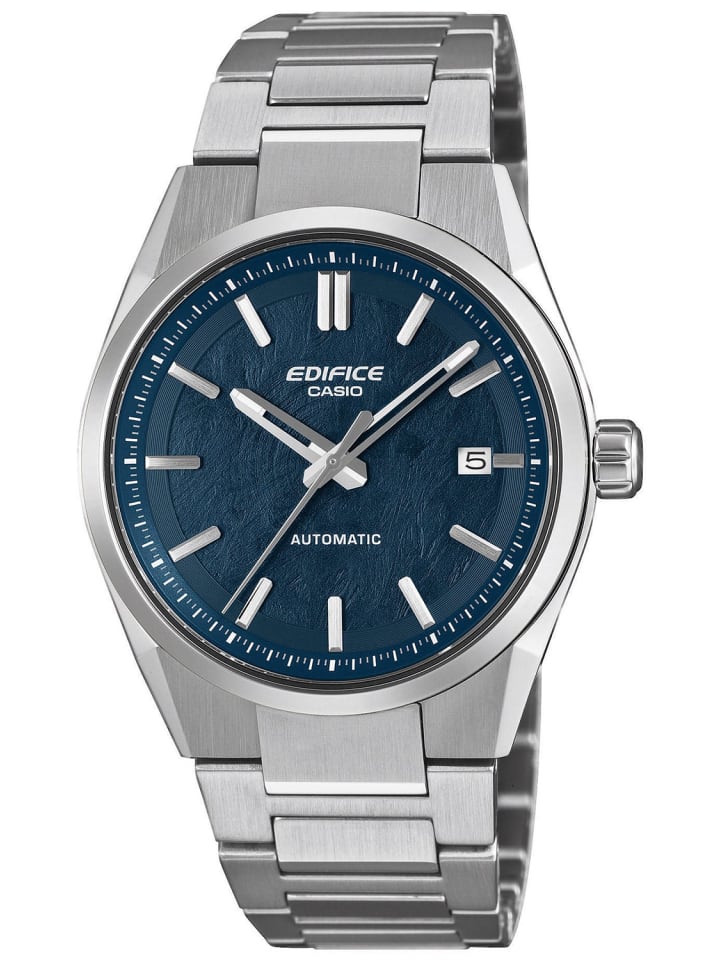 Edifice Herrenuhr Automatik Stahl/Blau