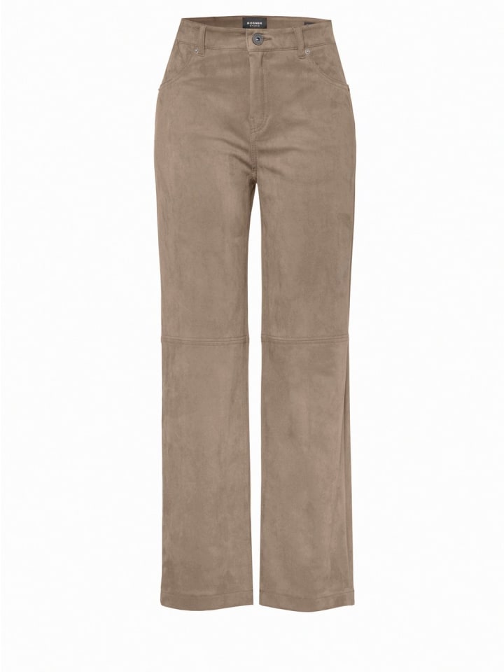 Kunstlederhose Audrey Straight Pocket in melange