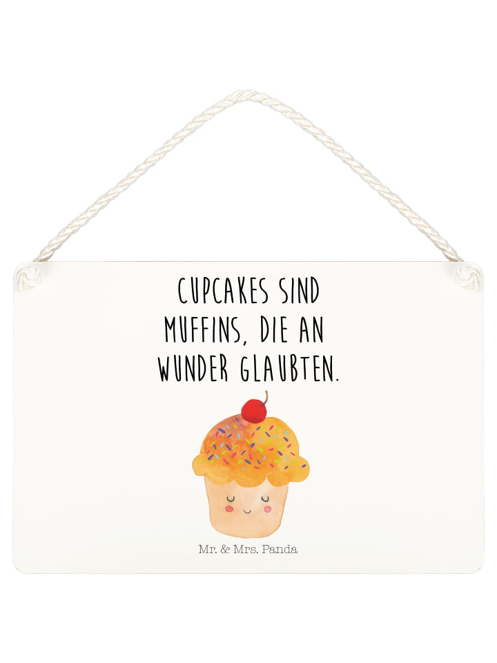 Schild Cupcake mit Spruch in Transparent