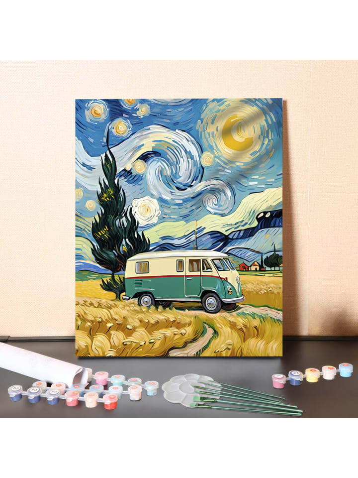 DIY Malen nach Zahlen Set-"Camping unter Sternenhimmel"  