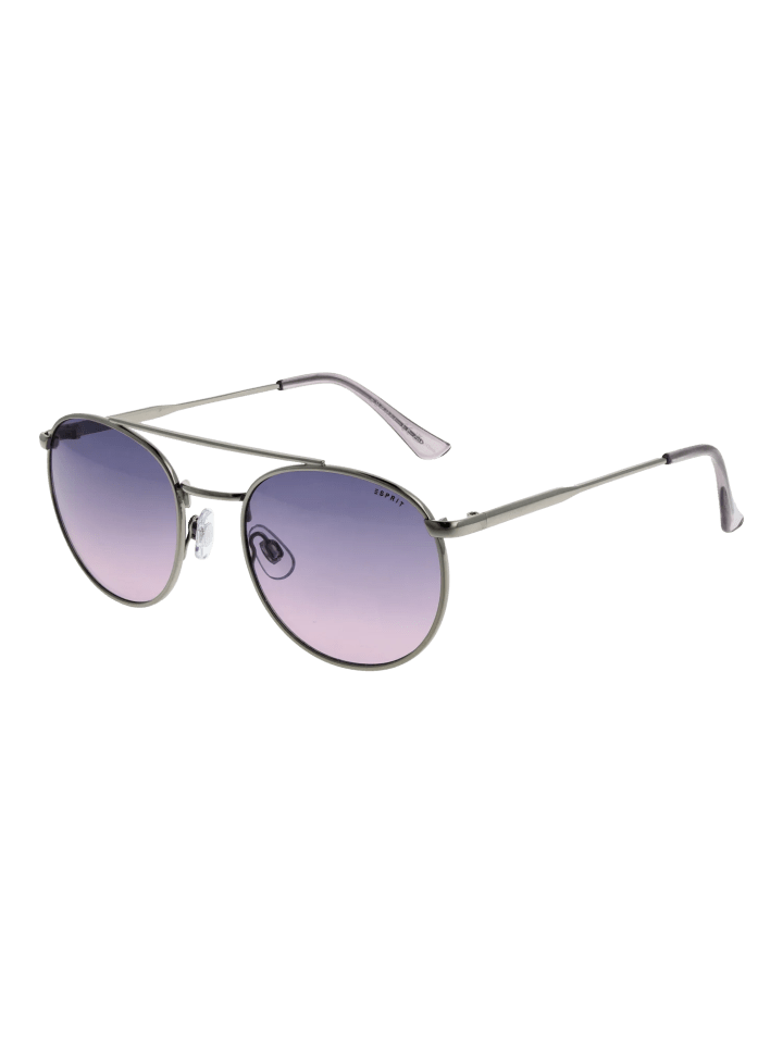 Unisex Sonnenbrillen Rund Silber