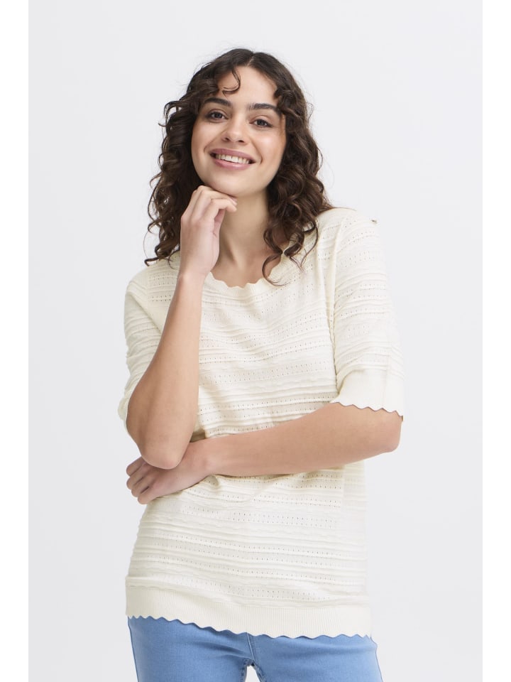 Strickpullover FRLORA Regular fit in Whisper White