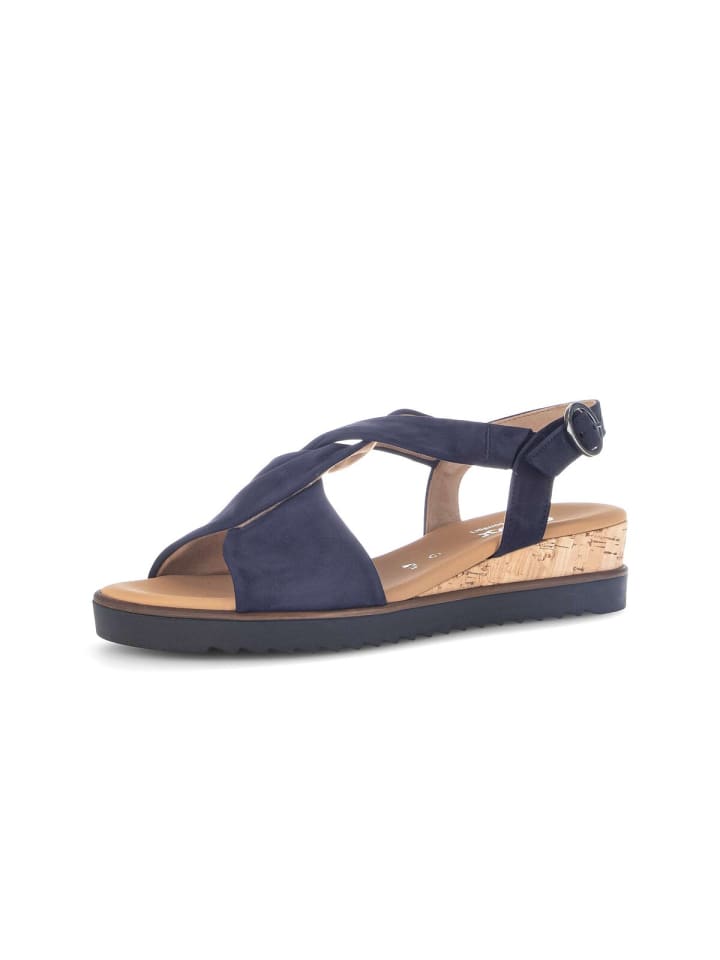 Keilsandaletten in blau