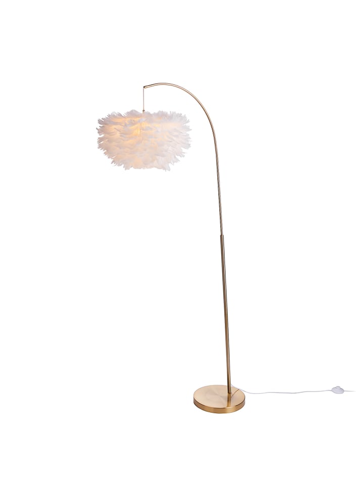 Butlers Stehleuchte FIORELLA Federn in Gold