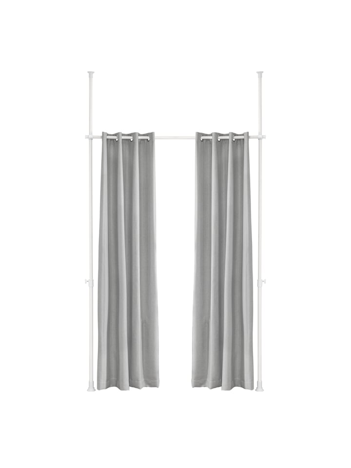 Raumteiler in Hellgrau matt - (W) 17 x (H) 199 x (L) 162 cm